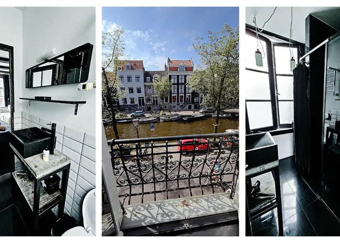 Joyjoyjoy The Black Beauty Ecolicious In A Canal House With French Balcony With View On The Canals Pensjonat Amsterdam